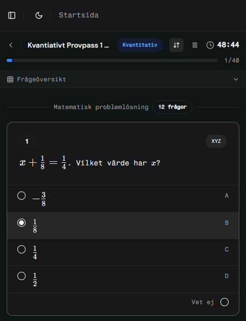 Förhandsvisning av HPbuddy-plattformen i mörkt läge